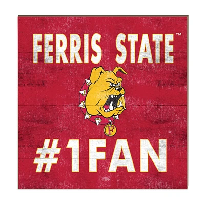 Ferris State Bulldogs 10" x 10" #1 Fan Plaque