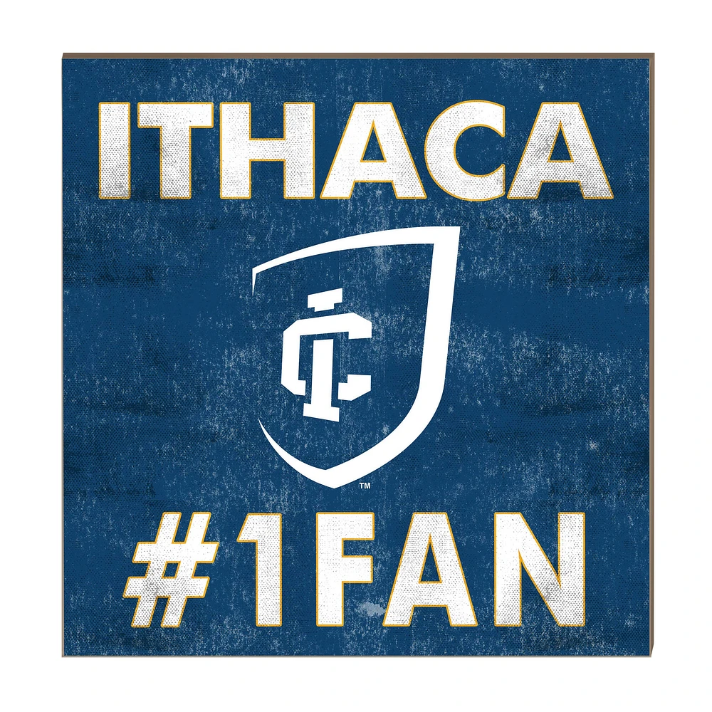 Ithaca College Bombers 10" x 10" #1 Fan Plaque
