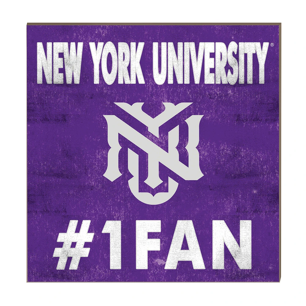 NYU Violets 10" x 10" #1 Fan Plaque