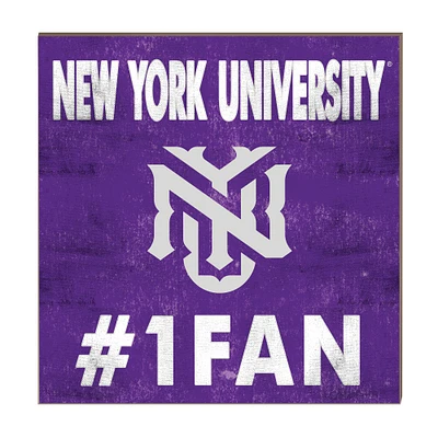 NYU Violets 10" x 10" #1 Fan Plaque