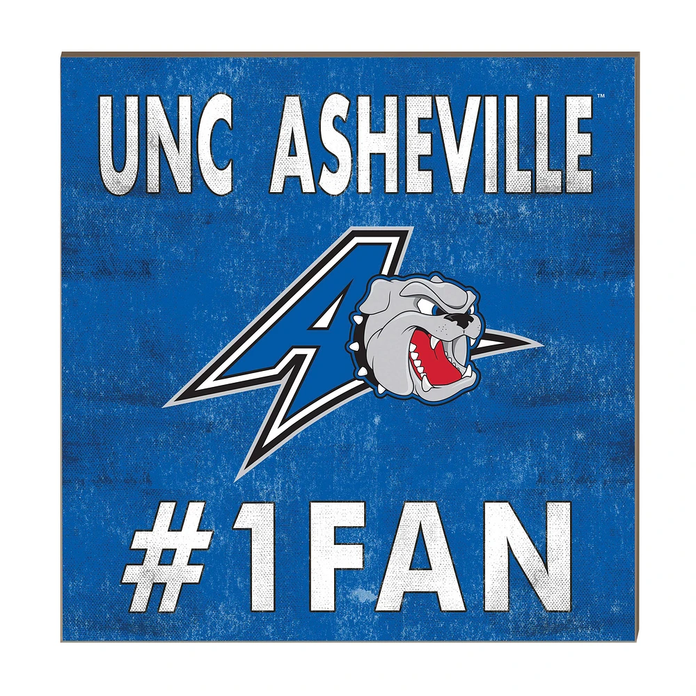 UNC Asheville Bulldogs 10" x 10" #1 Fan Plaque