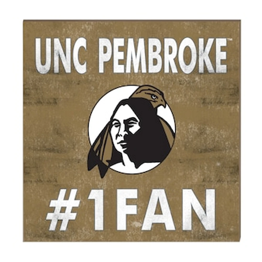 University of North Carolina at Pembroke Braves 10" x 10" #1 Fan Plaque