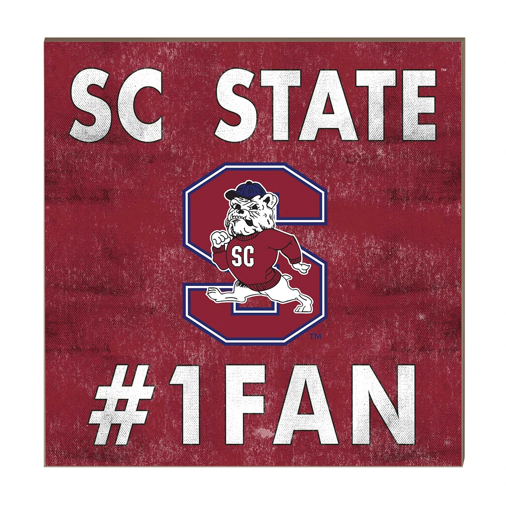 South Carolina State Bulldogs 10" x 10" #1 Fan Plaque