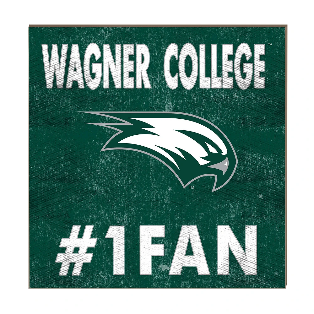 Wagner College Seahawks 10" x 10" #1 Fan Plaque