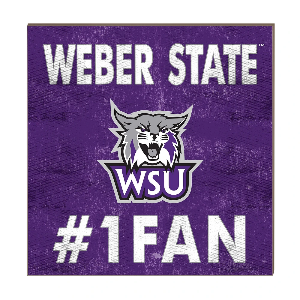 Weber State Wildcats 10" x 10" #1 Fan Plaque