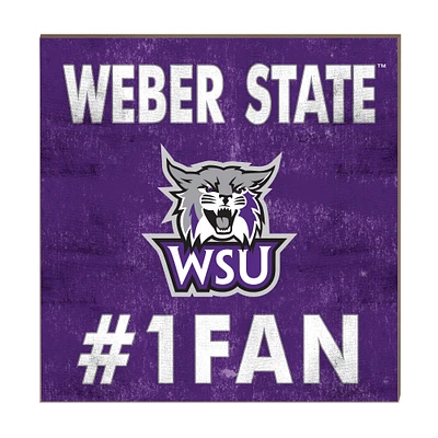 Weber State Wildcats 10" x 10" #1 Fan Plaque