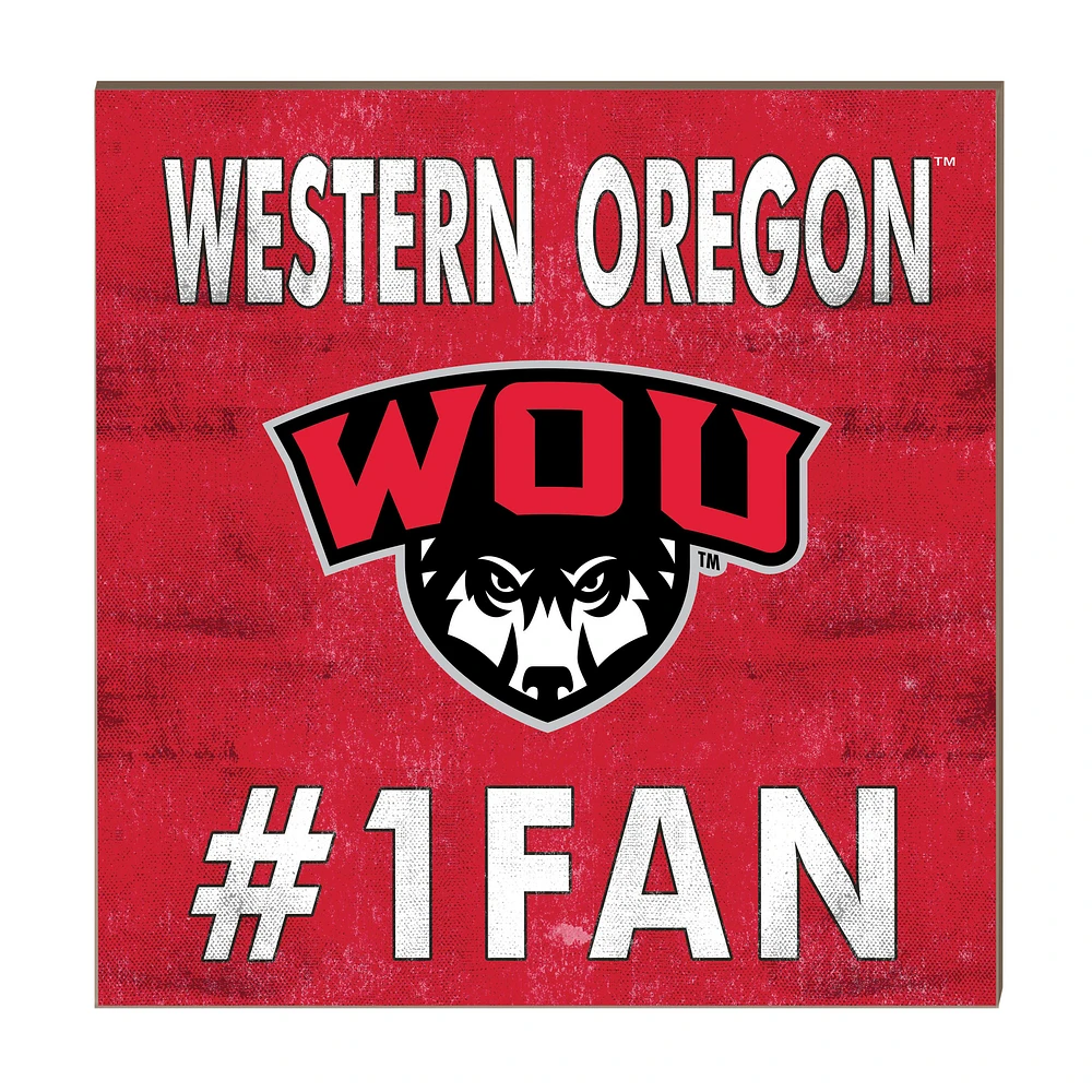 Western Oregon Wolves 10" x 10" #1 Fan Plaque