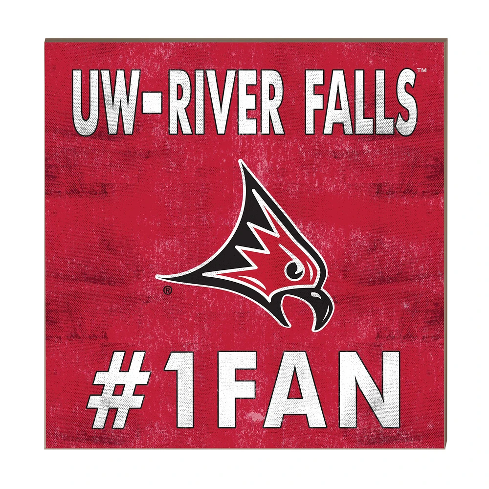 Wisconsin-River Falls Falcons 10" x 10" #1 Fan Plaque
