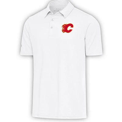 Men's Antigua White Calgary Flames Par Polo