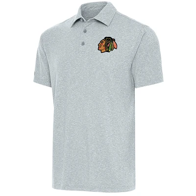 Men's Antigua Heather Chicago Blackhawks Par Polo