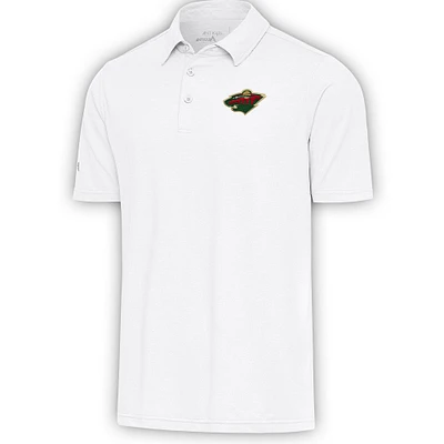 Men's Antigua White Minnesota Wild Par Polo