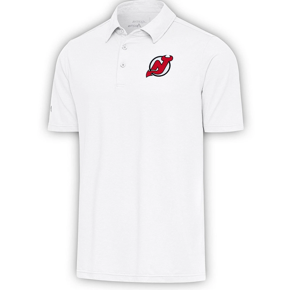 Men's Antigua White New Jersey Devils Par Polo