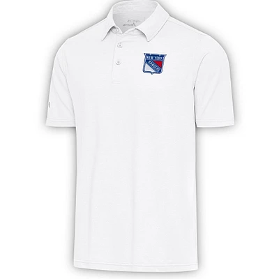 Men's Antigua White New York Rangers Par Polo