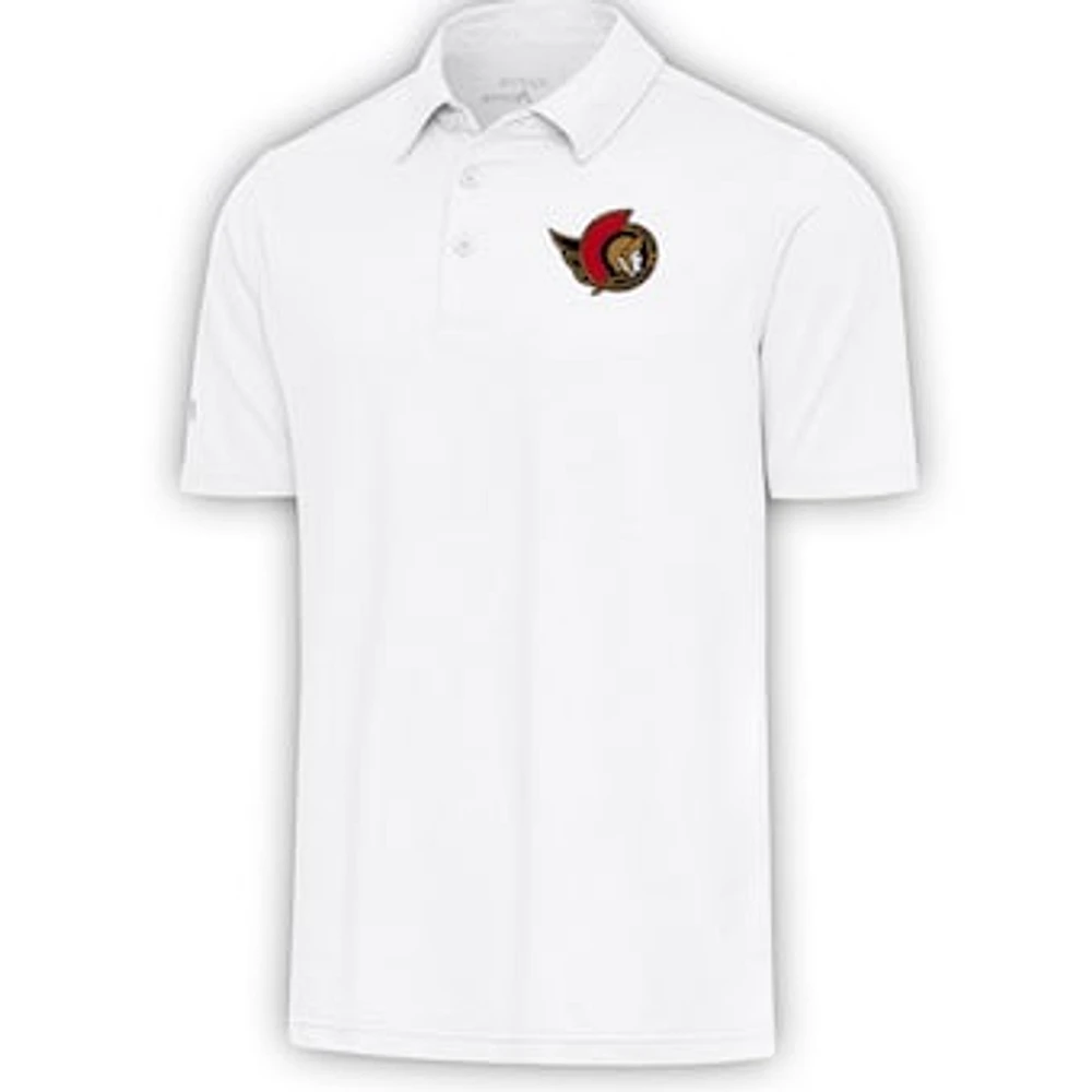 Men's Antigua White Ottawa Senators Par Polo