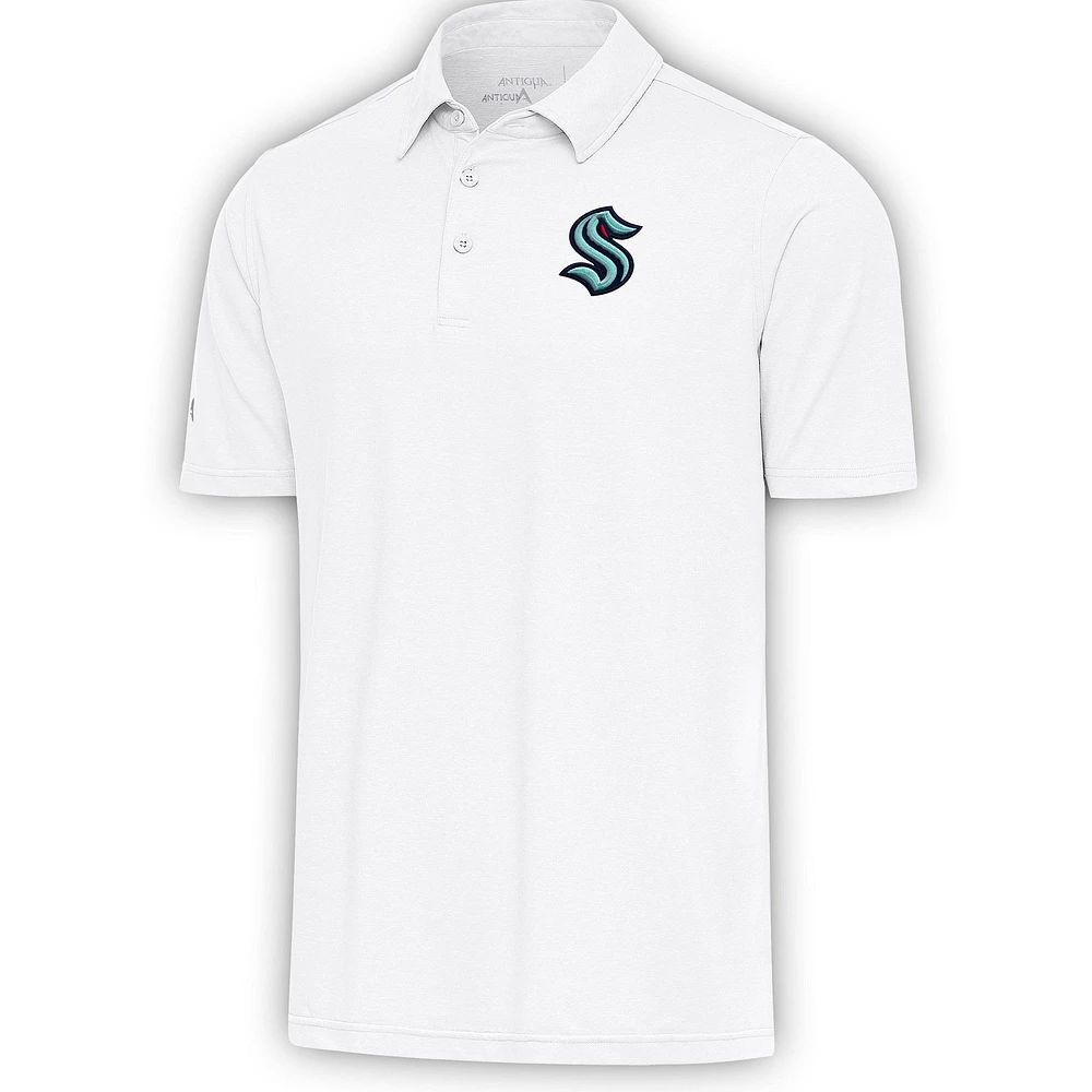 Men's Antigua White Seattle Kraken Par Polo