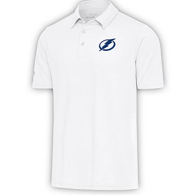 Men's Antigua White Tampa Bay Lightning Par Polo