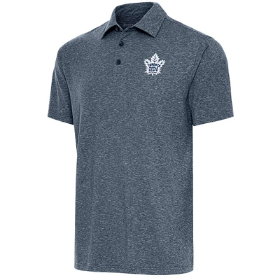 Men's Antigua Heather Navy Toronto Maple Leafs Par Polo