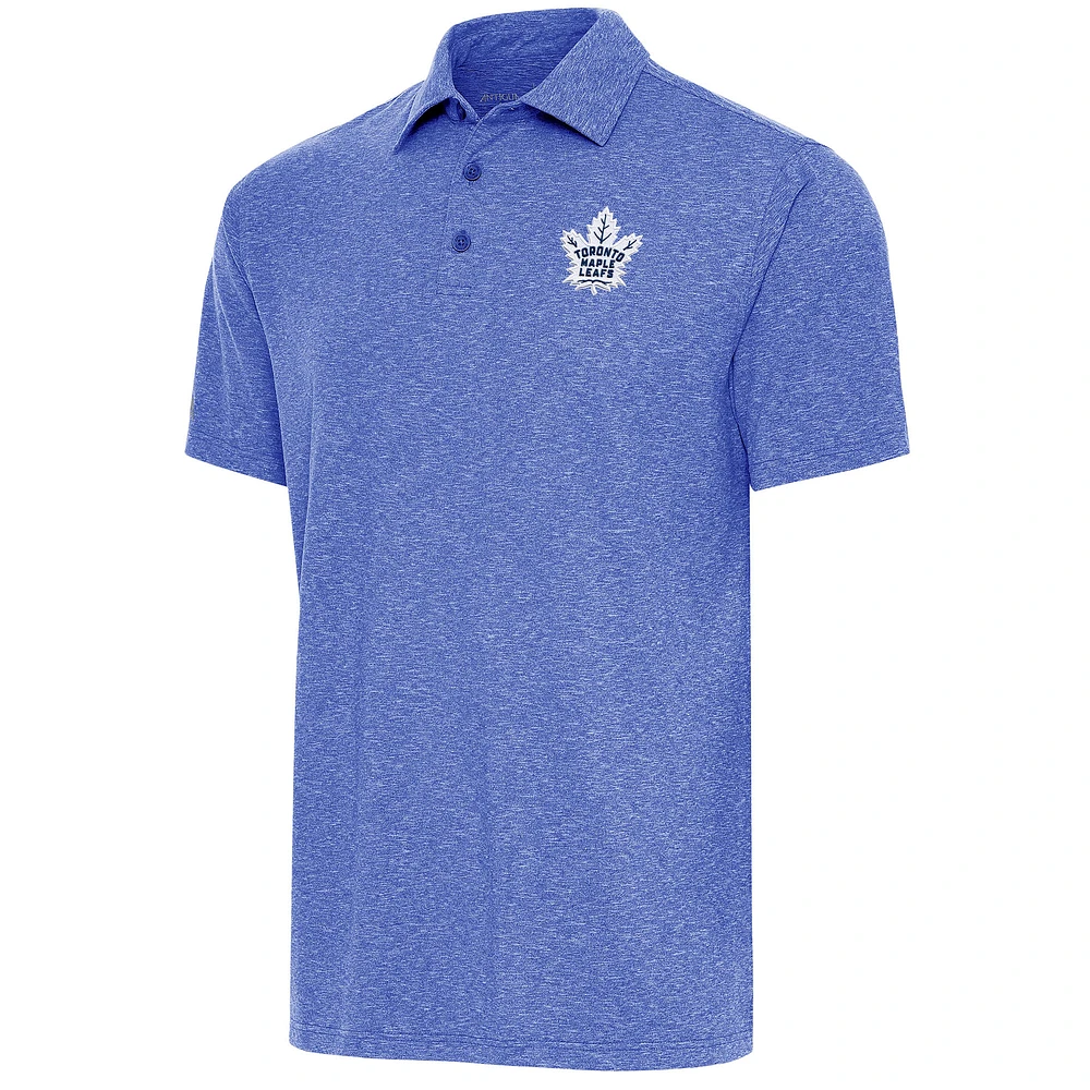 Men's Antigua Heather Royal Toronto Maple Leafs Par Polo