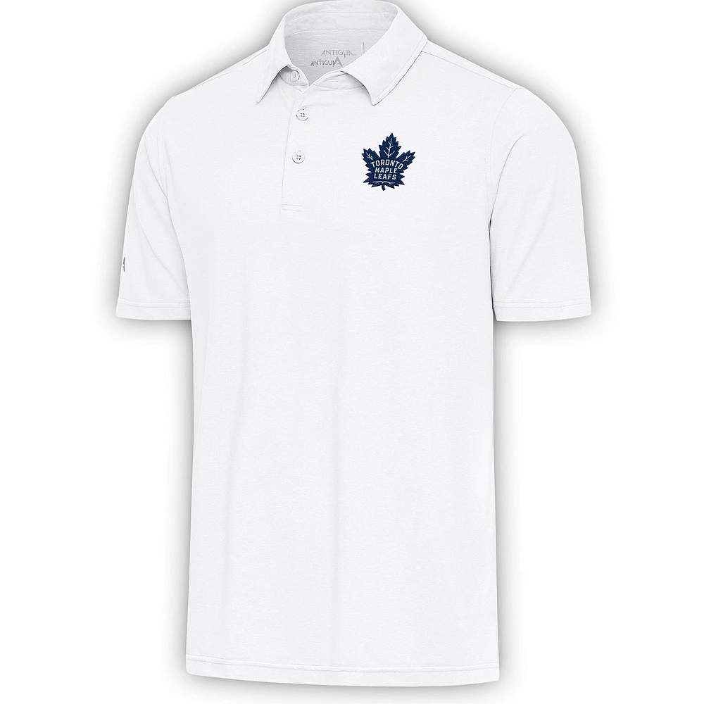 Men's Antigua White Toronto Maple Leafs Par Polo