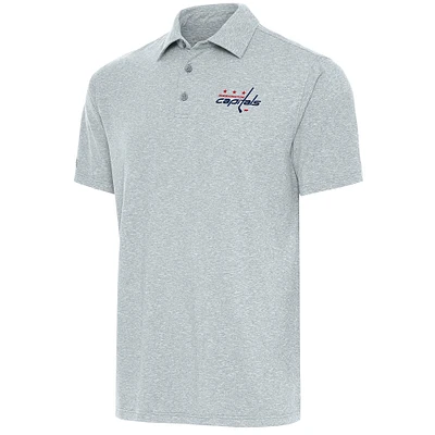 Men's Antigua Heather Washington Capitals Par Polo