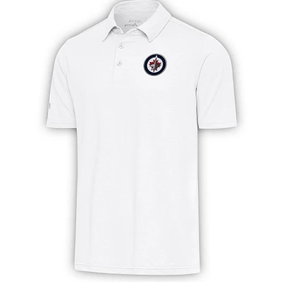 Men's Antigua White Winnipeg Jets Par Polo