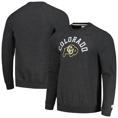 Men's Homefield Heather Charcoal Colorado Buffaloes Raglan Pullover Sweatshirt