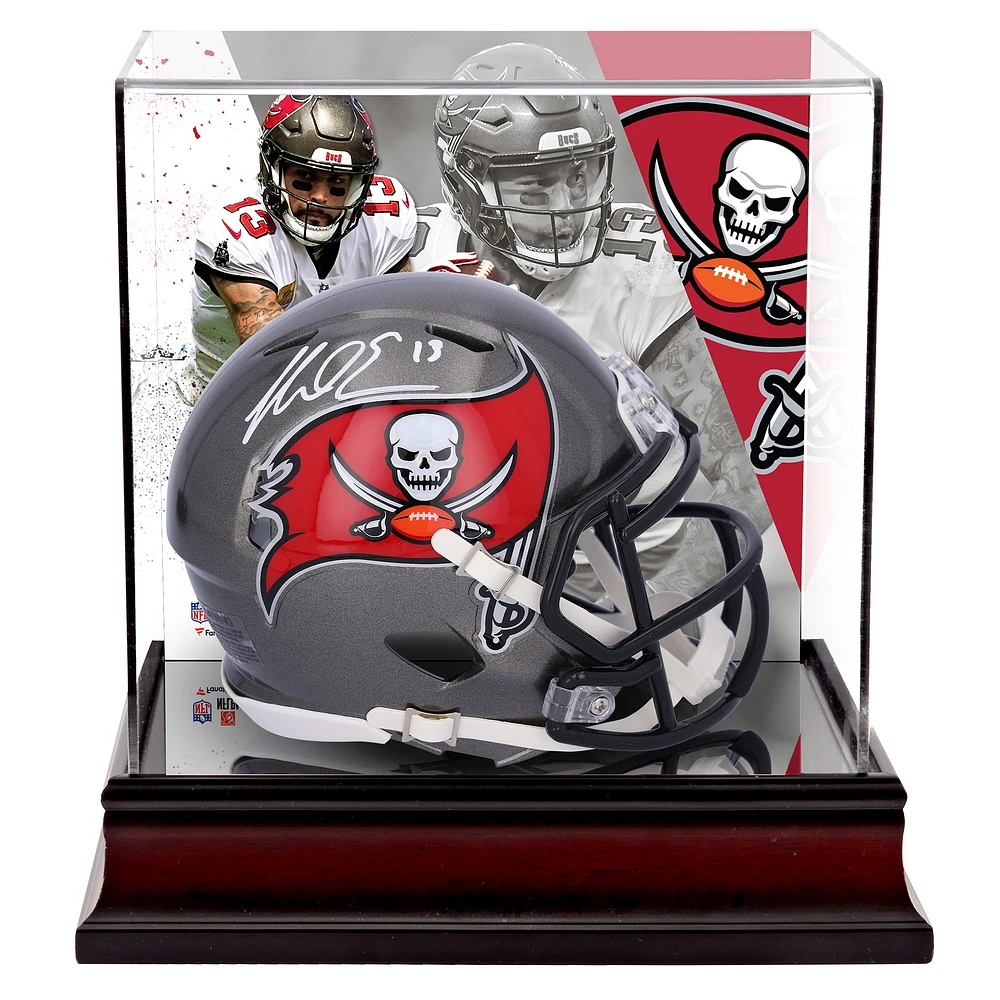 Mike Evans Tampa Bay Buccaneers Autographed Riddell Speed Mini Helmet with Deluxe Mini Helmet Case