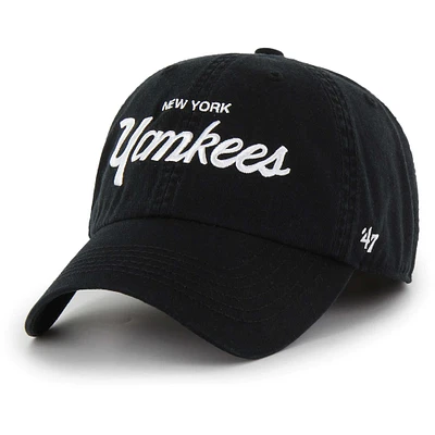 Men's '47 Black New York Yankees Crosstown Classic Franchise Fitted Hat