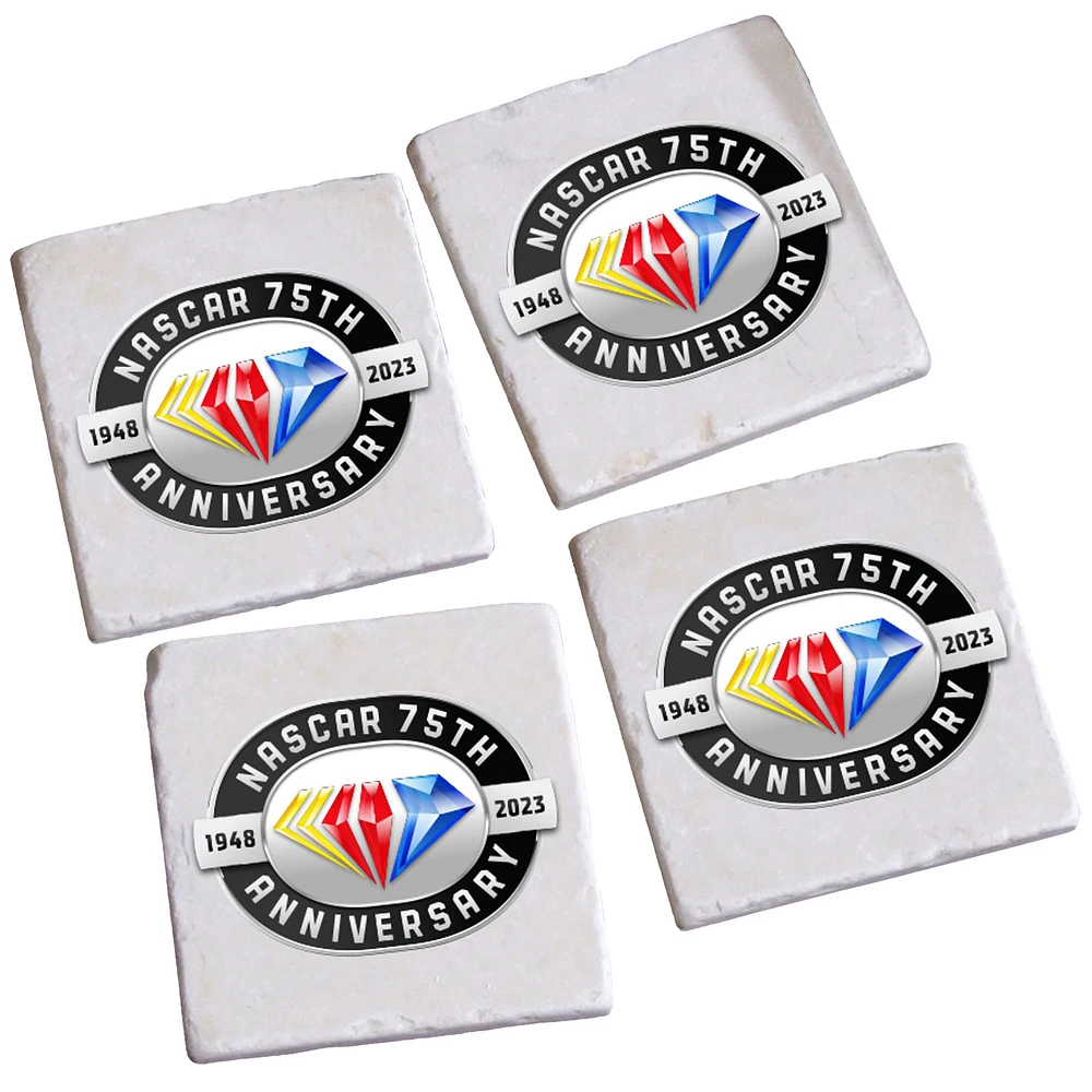 NASCAR 75th Anniversary Marble Coaster Four-Pack Set