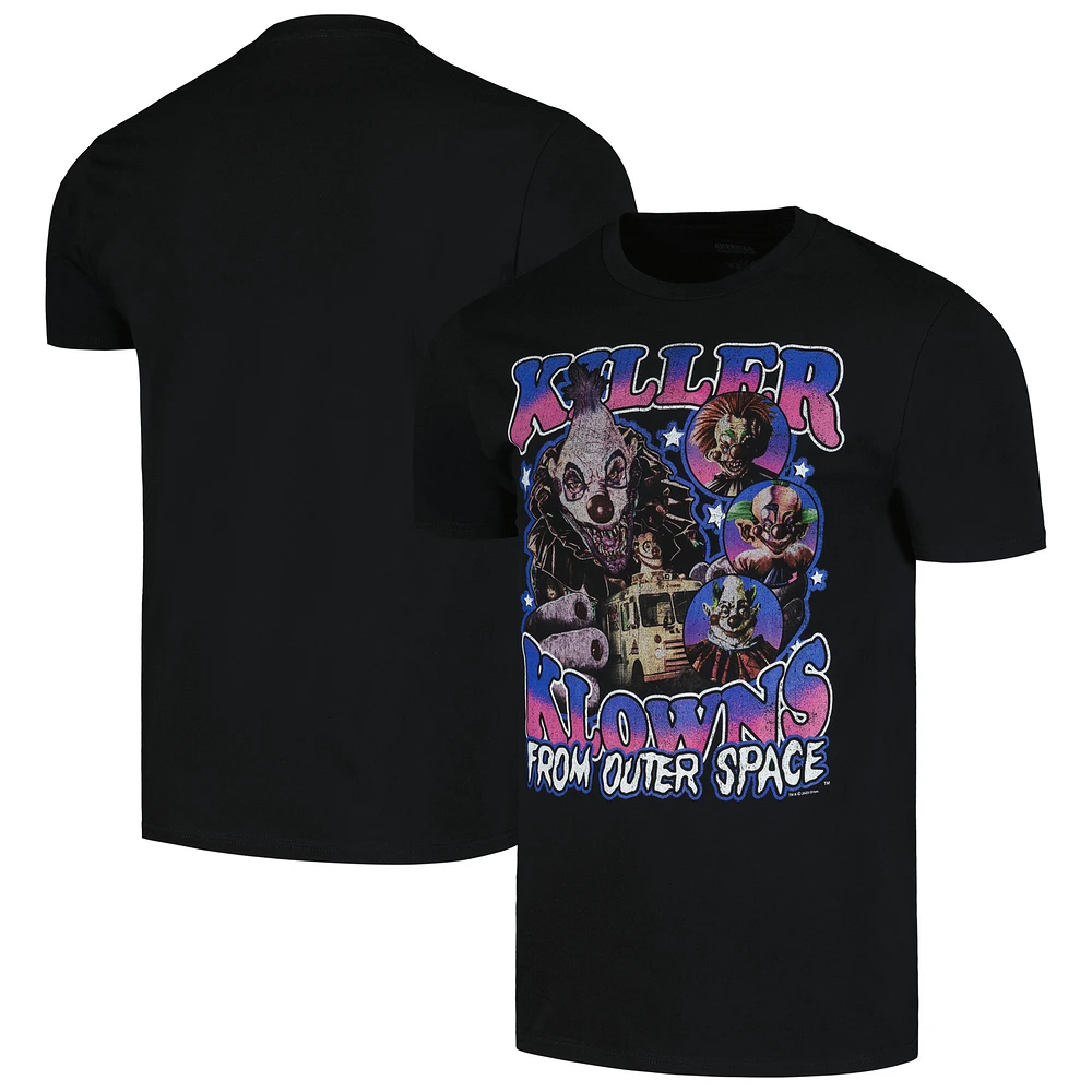 Unisex Black Killer Klowns from Outer Space Collage T-Shirt