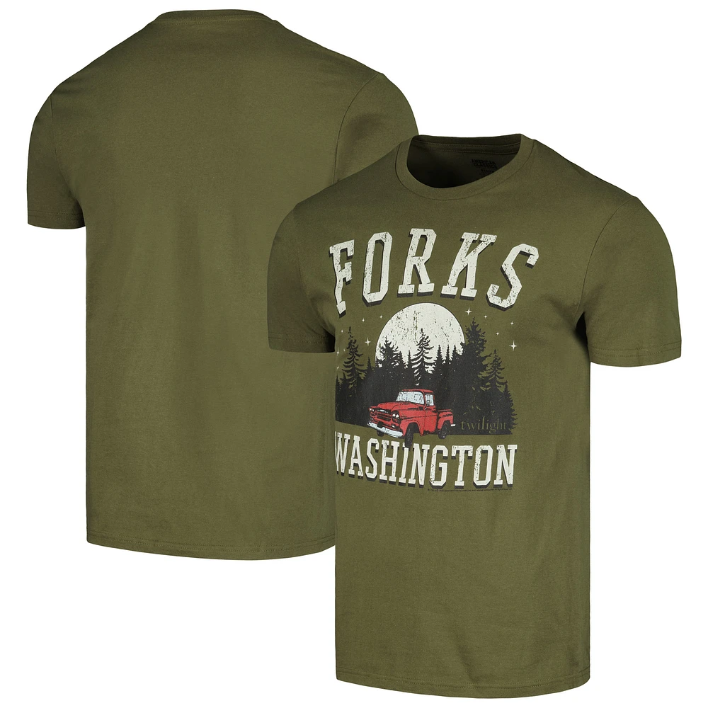 Unisex Olive Twilight Forks Truck T-Shirt