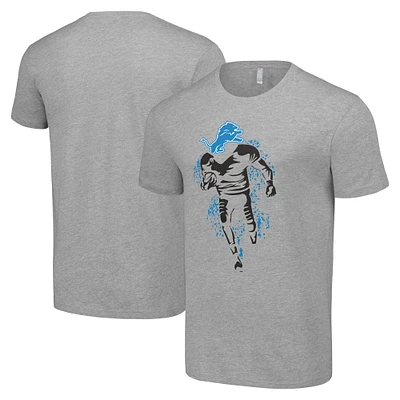 Men's Starter Heather Gray Detroit Lions Logo Graphic T-Shirt
