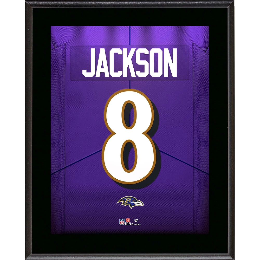 Lamar Jackson Baltimore Ravens 10.5" x 13" Jersey Number Sublimated Player Plaque