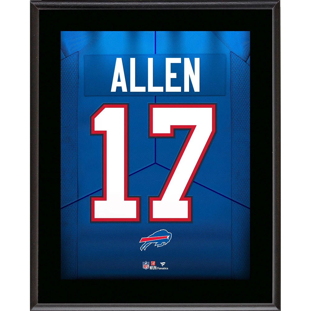 Josh Allen Buffalo Bills 10.5" x 13" Jersey Number Sublimated Player Plaque