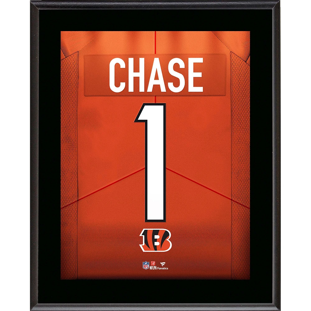 Ja'Marr Chase Cincinnati Bengals 10.5" x 13" Jersey Number Sublimated Player Plaque