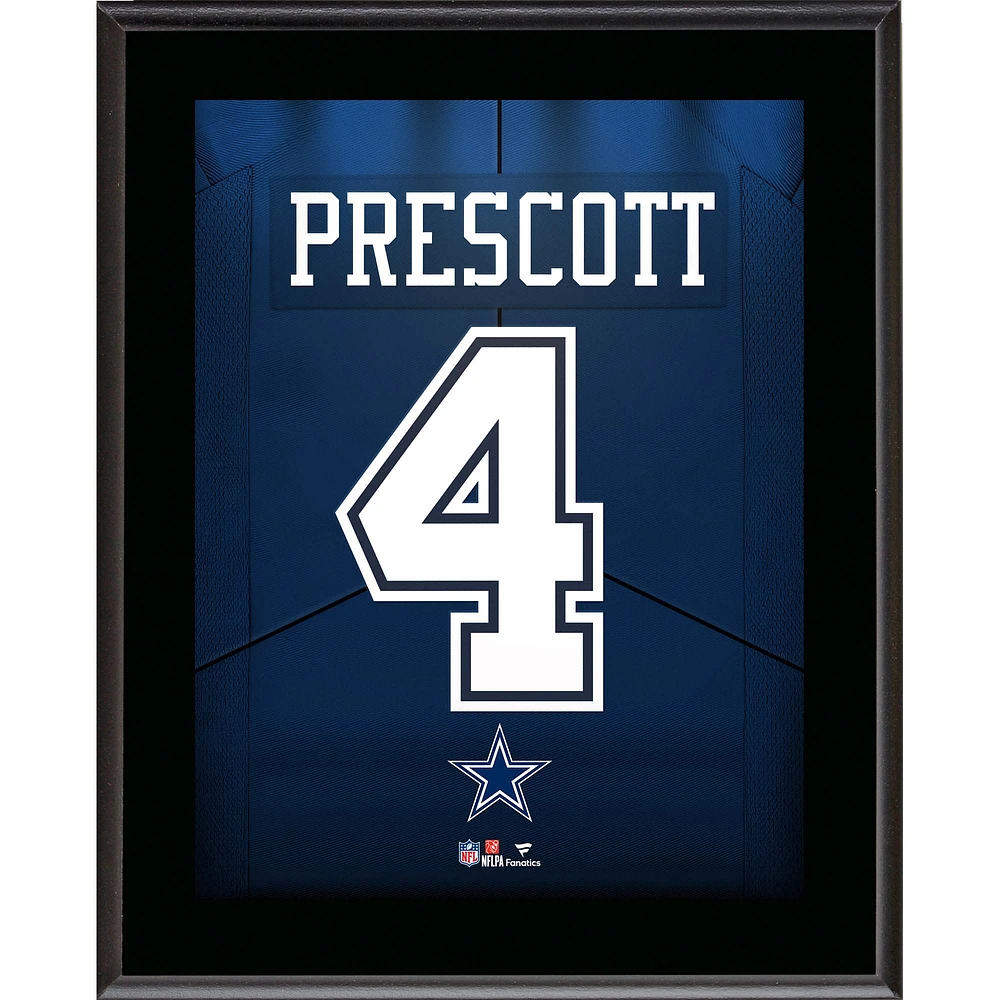 Dak Prescott Dallas Cowboys 10.5" x 13" Jersey Number Sublimated Player Plaque