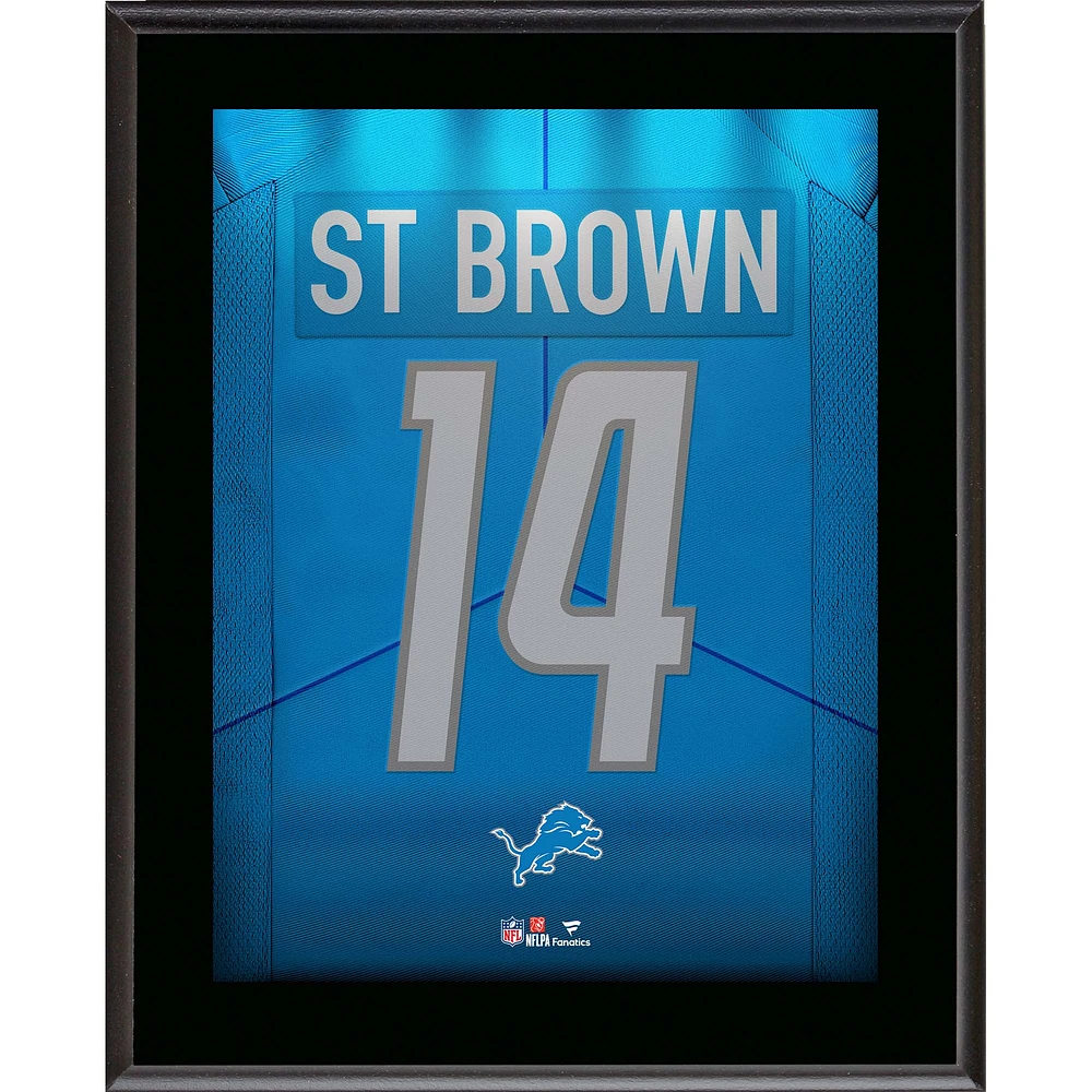 Amon-Ra St. Brown Detroit Lions 10.5" x 13" Jersey Number Sublimated Player Plaque