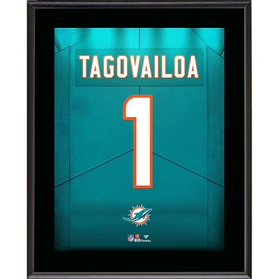 Tua Tagovailoa Miami Dolphins 10.5" x 13" Jersey Number Sublimated Player Plaque