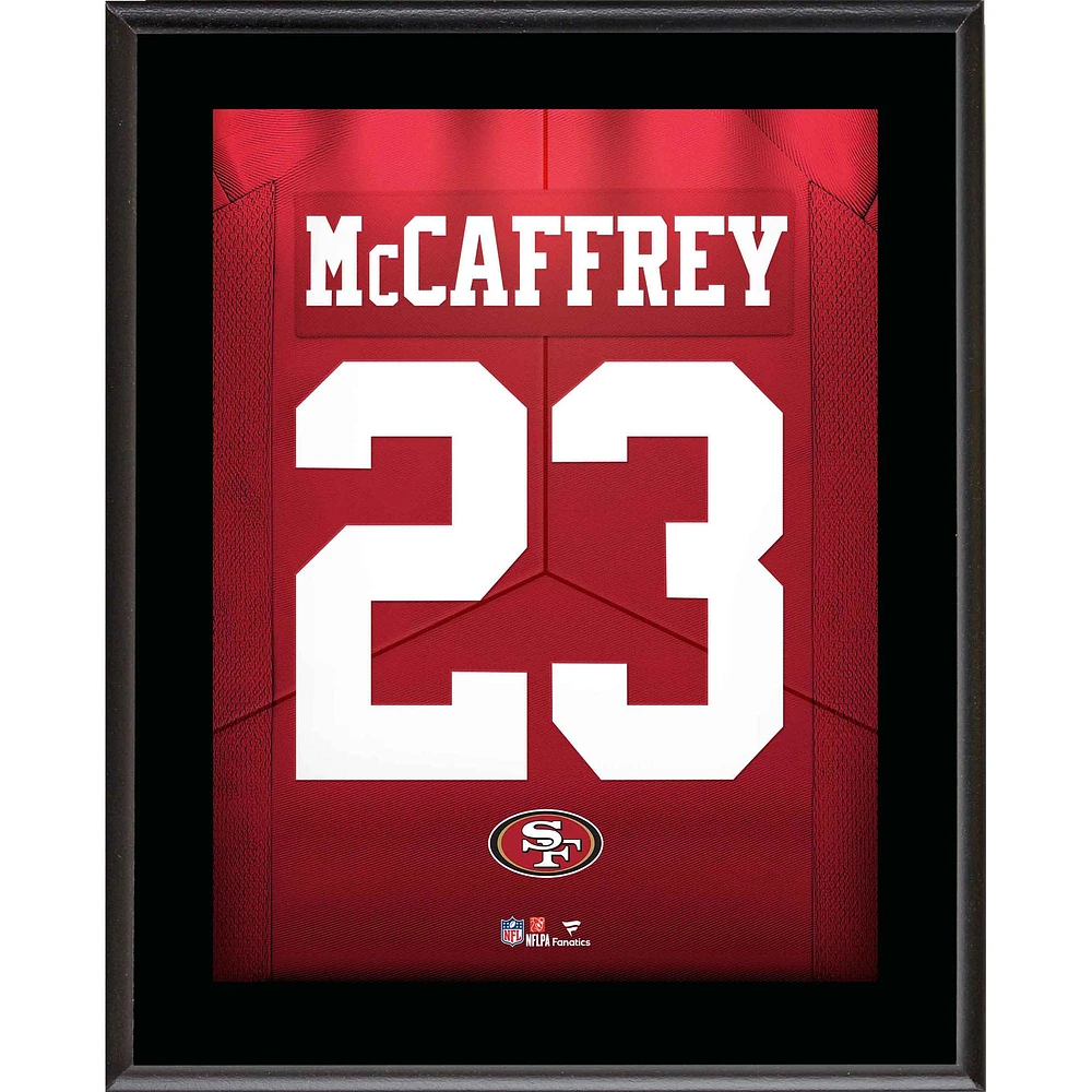 Christian McCaffrey San Francisco 49ers 10.5" x 13" Jersey Number Sublimated Player Plaque
