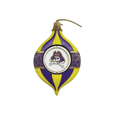 ECU Pirates Two-Piece 5.5" Spinning Bulb Ornament Set