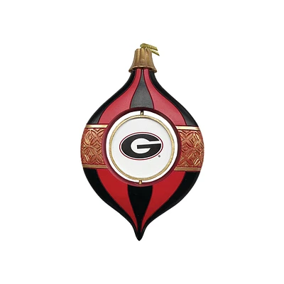 Georgia Bulldogs Two-Piece 5.5" Spinning Bulb Ornament Set