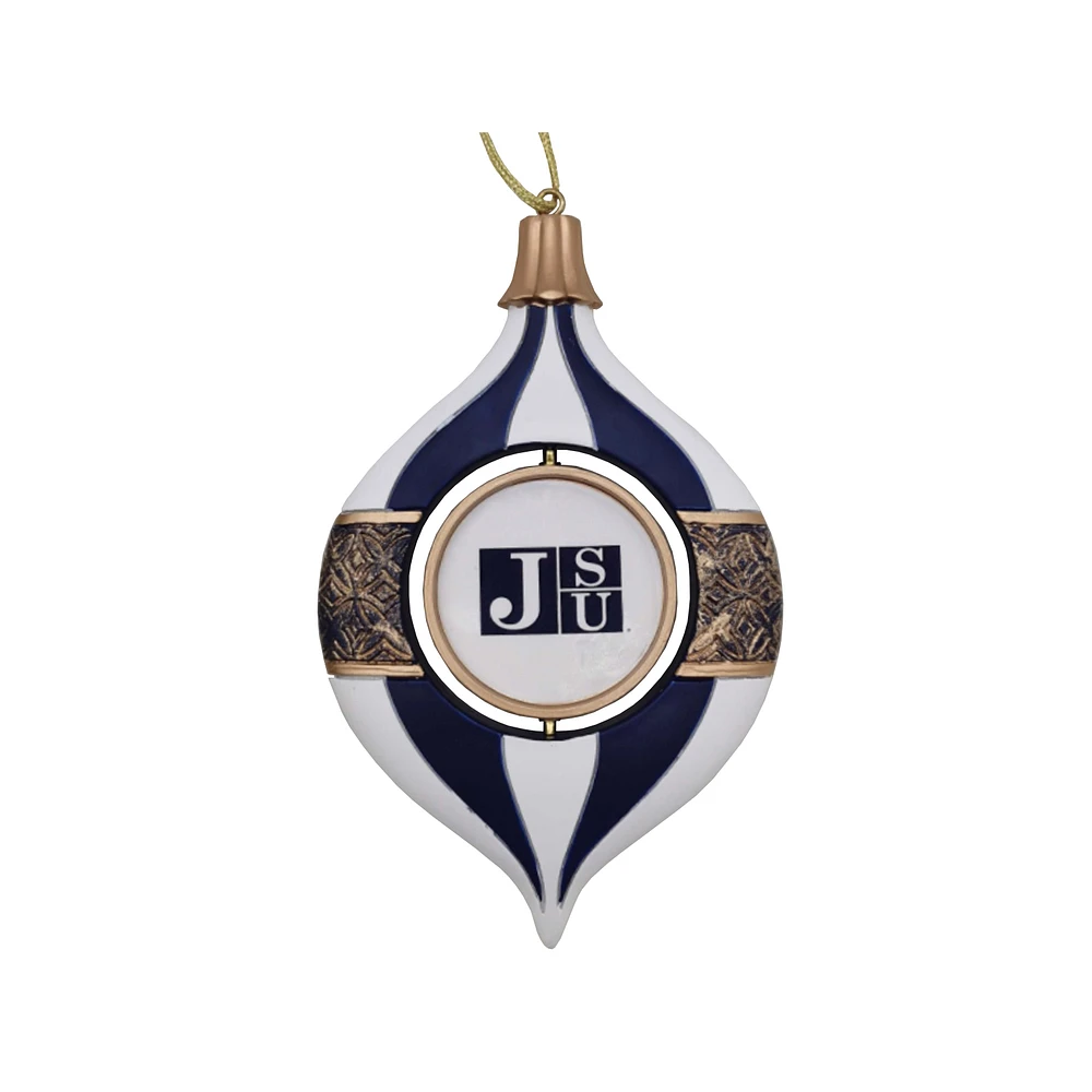 Jackson State Tigers Two-Piece 5.5" Spinning Bulb Ornament Set