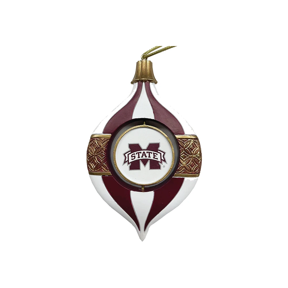 Mississippi State Bulldogs Two-Piece 5.5" Spinning Bulb Ornament Set