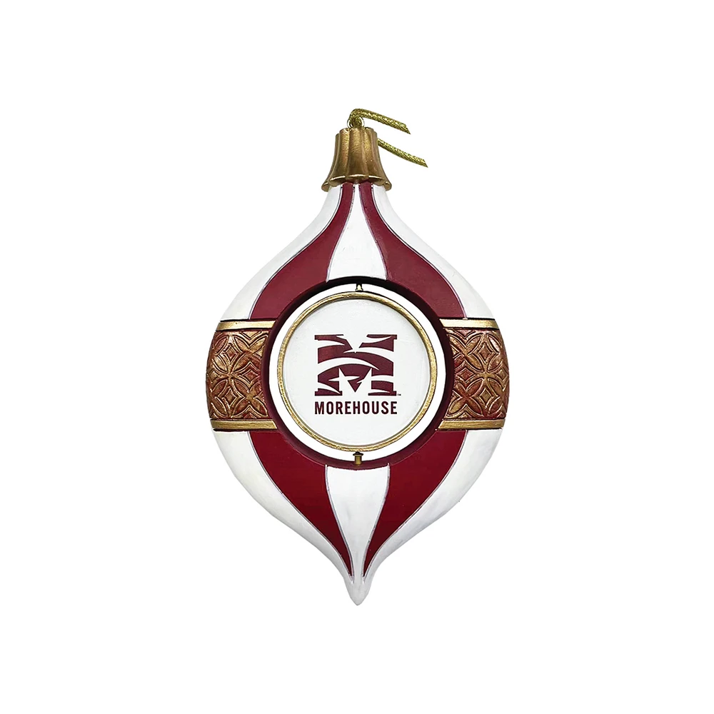 Morehouse Maroon Tigers Two-Piece 5.5" Spinning Bulb Ornament Set