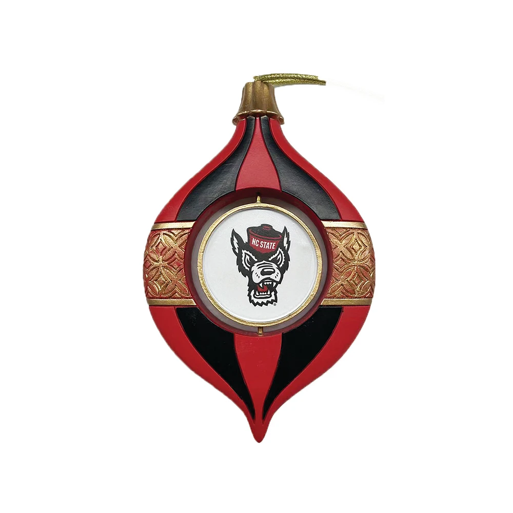 NC State Wolfpack Two-Piece 5.5" Spinning Bulb Ornament Set