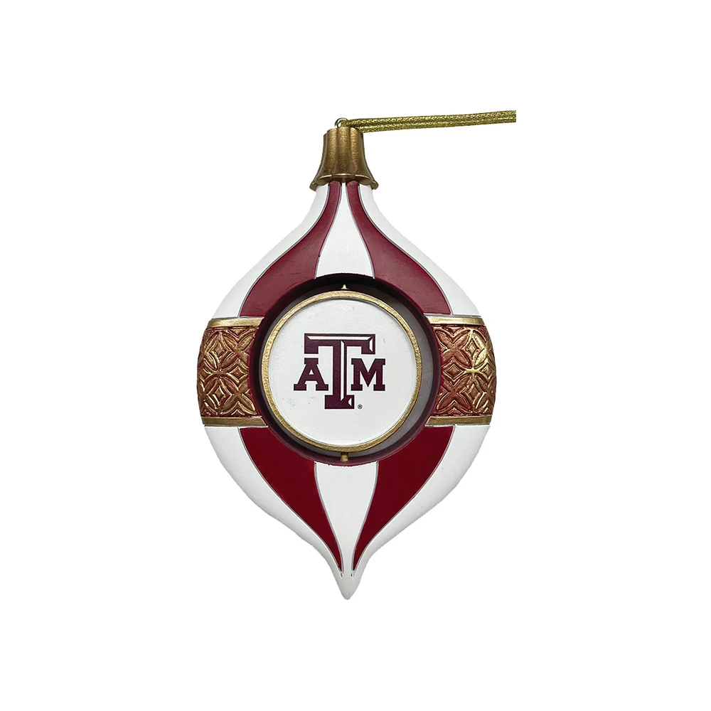 Texas A&M Aggies Two-Piece 5.5" Spinning Bulb Ornament Set