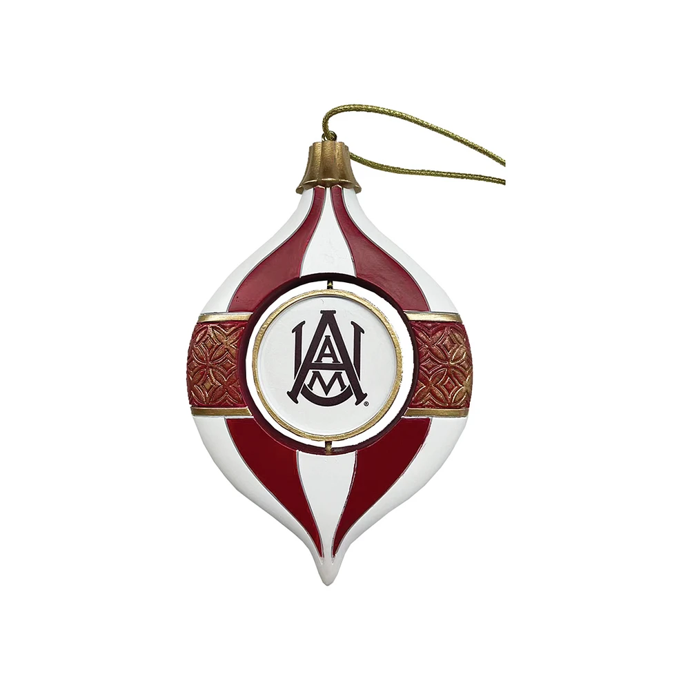 Alabama A&M Bulldogs Two-Piece 5.5" Spinning Bulb Ornament Set