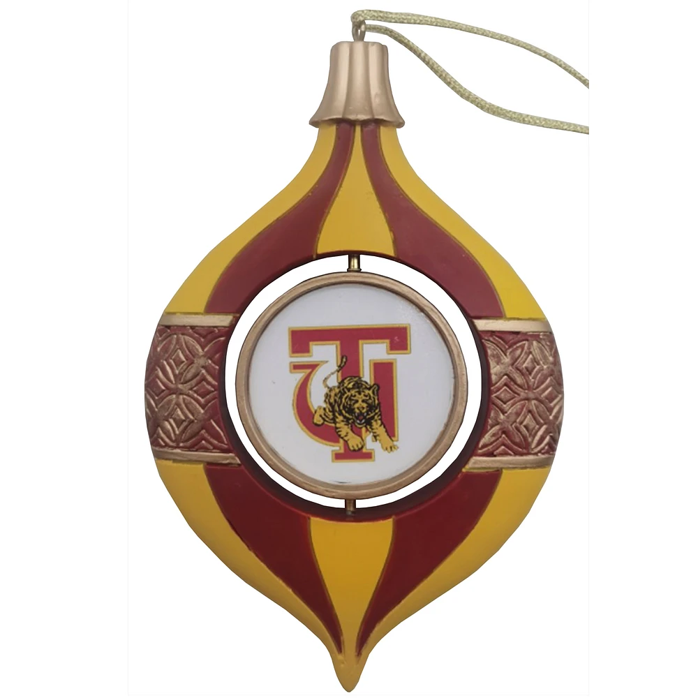 Tuskegee Golden Tigers Two-Piece 5.5" Spinning Bulb Ornament Set
