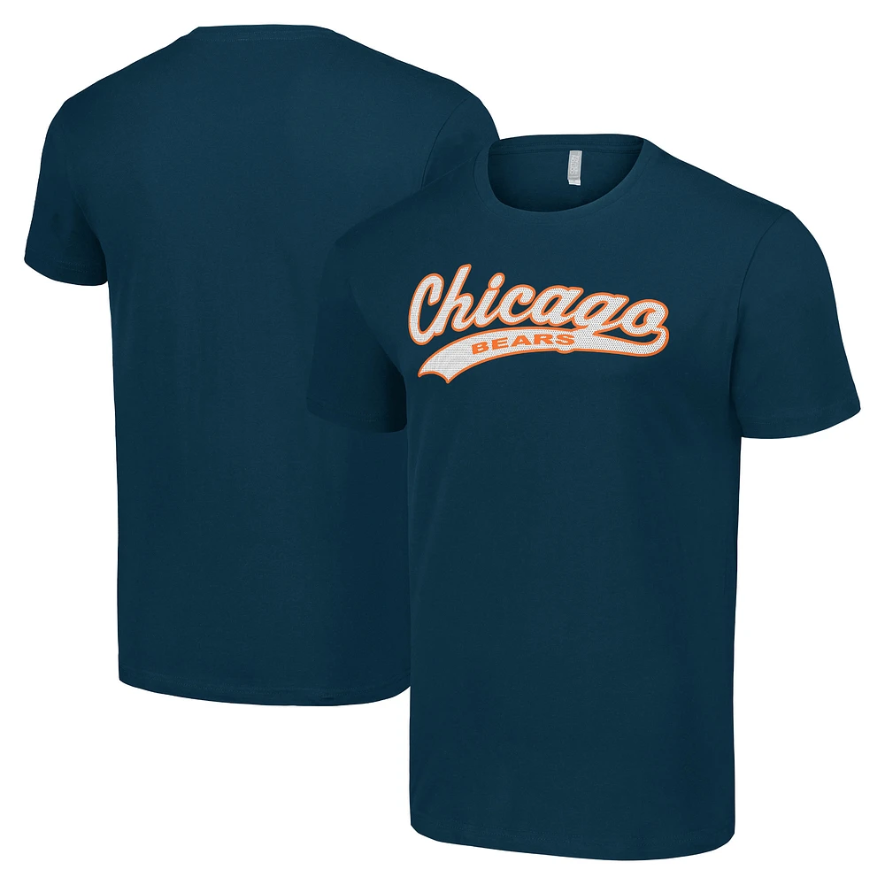 Men's Starter Navy Chicago Bears Tailsweep T-Shirt
