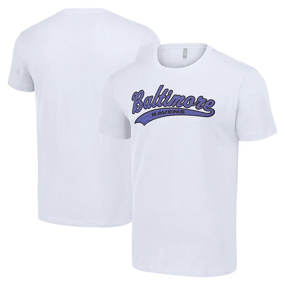 Men's Starter White Baltimore Ravens Tailsweep T-Shirt